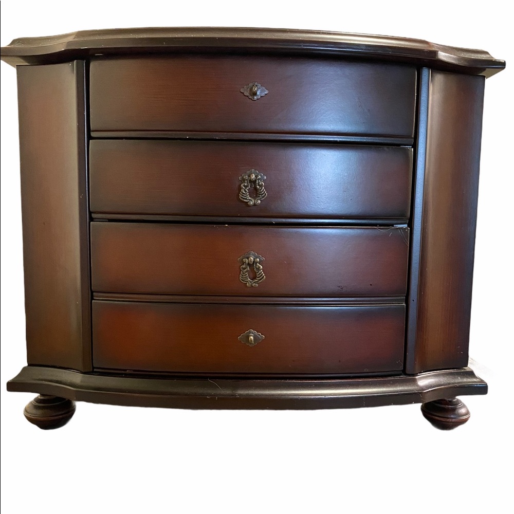 Beautiful Cherry Wood Jewelry Box.